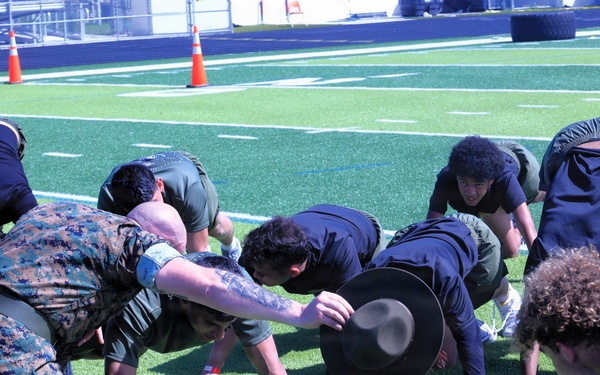 Drill Instructors Visit Chamberlain High School to Facilitate Physical Training