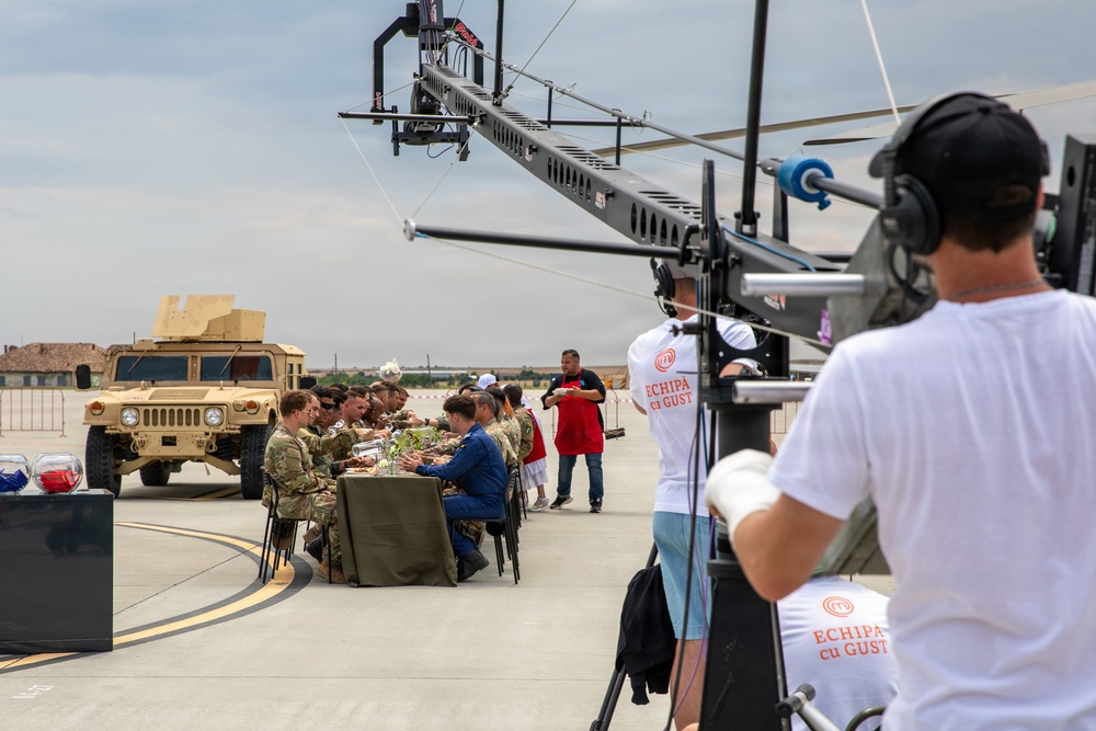 MasterChef România films tv episode at Mihail Kogălniceanu International Airport