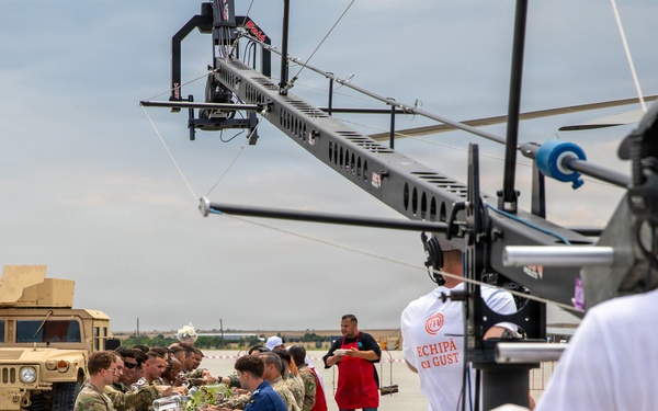 MasterChef România films tv episode at Mihail Kogălniceanu International Airport