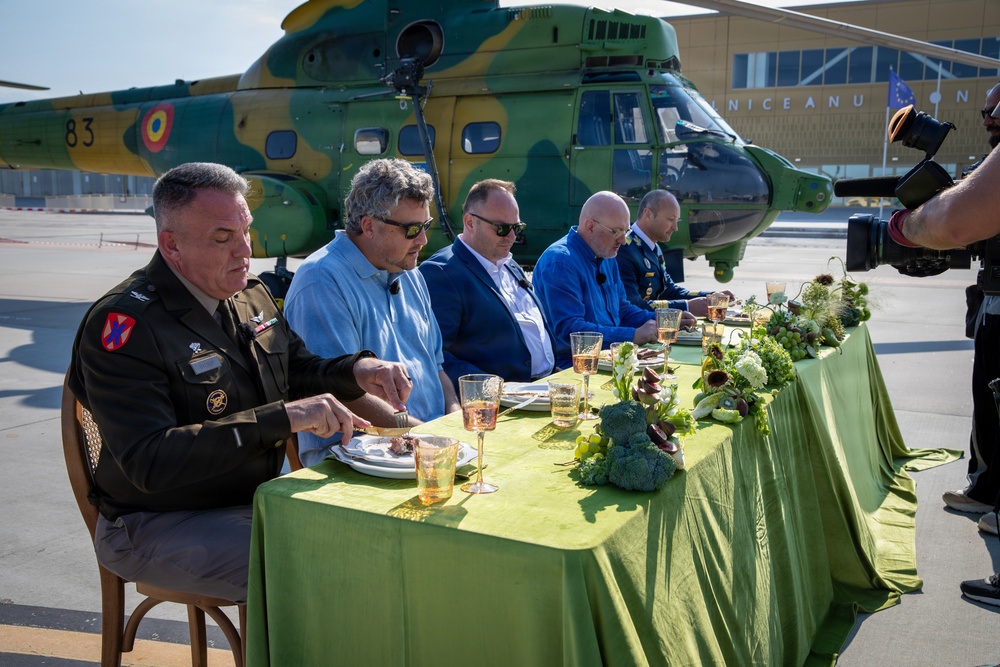 MasterChef România films tv episode at Mihail Kogălniceanu International Airport