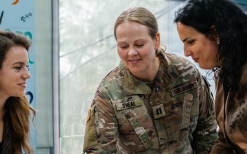 KFOR Soldiers engage students during outreach in Gjilan