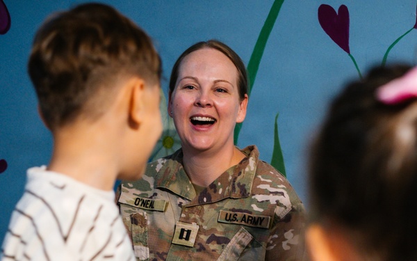 KFOR Soldiers engage students during outreach in Gjilan