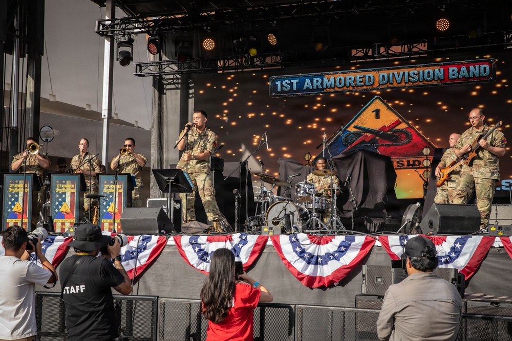 1st Armored Division Band performs for America 250