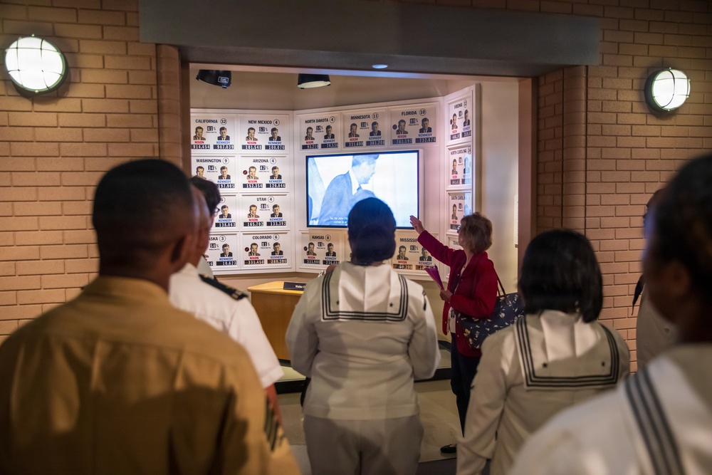 USS Arlington (LPD 24) Sailors and Marines Tour the JFK Museum