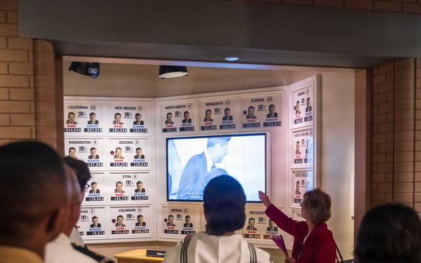 USS Arlington (LPD 24) Sailors and Marines Tour the JFK Museum