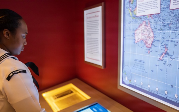 USS Arlington (LPD 24) Sailors and Marines Tour the JFK Museum