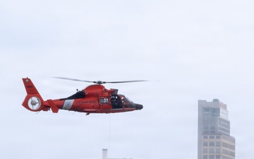 Coast Guard Air Station Atlantic City MH-65 conducting SAR demonstration