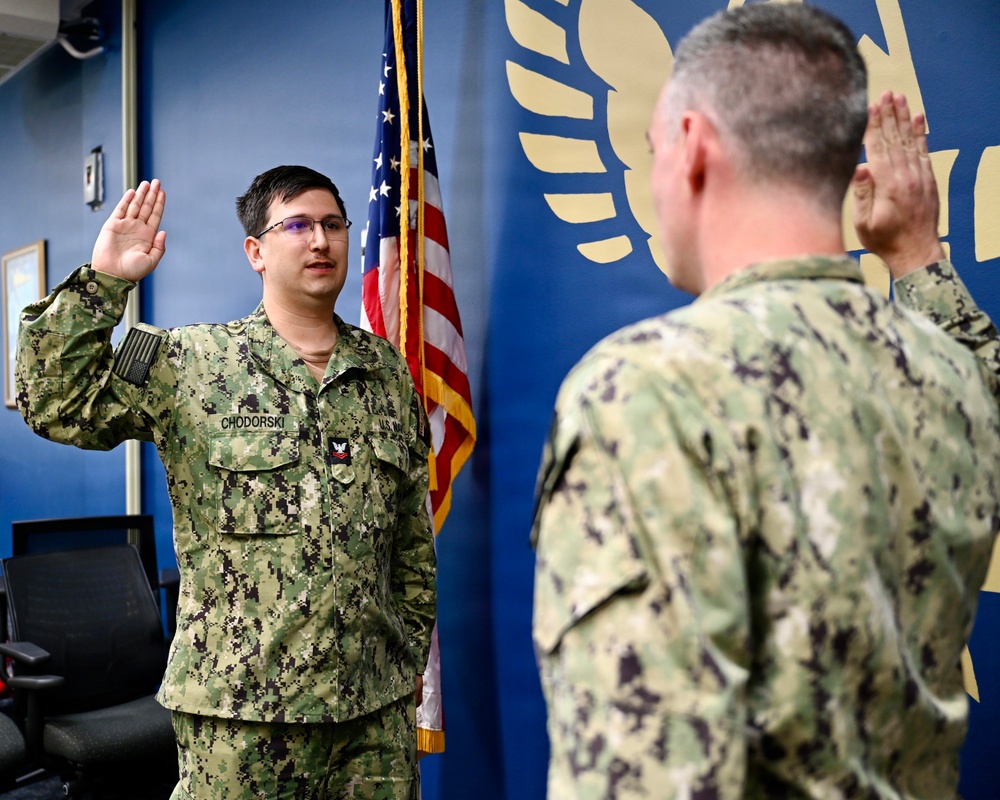 MM2 Fred Chodorski Reenlistment Ceremony