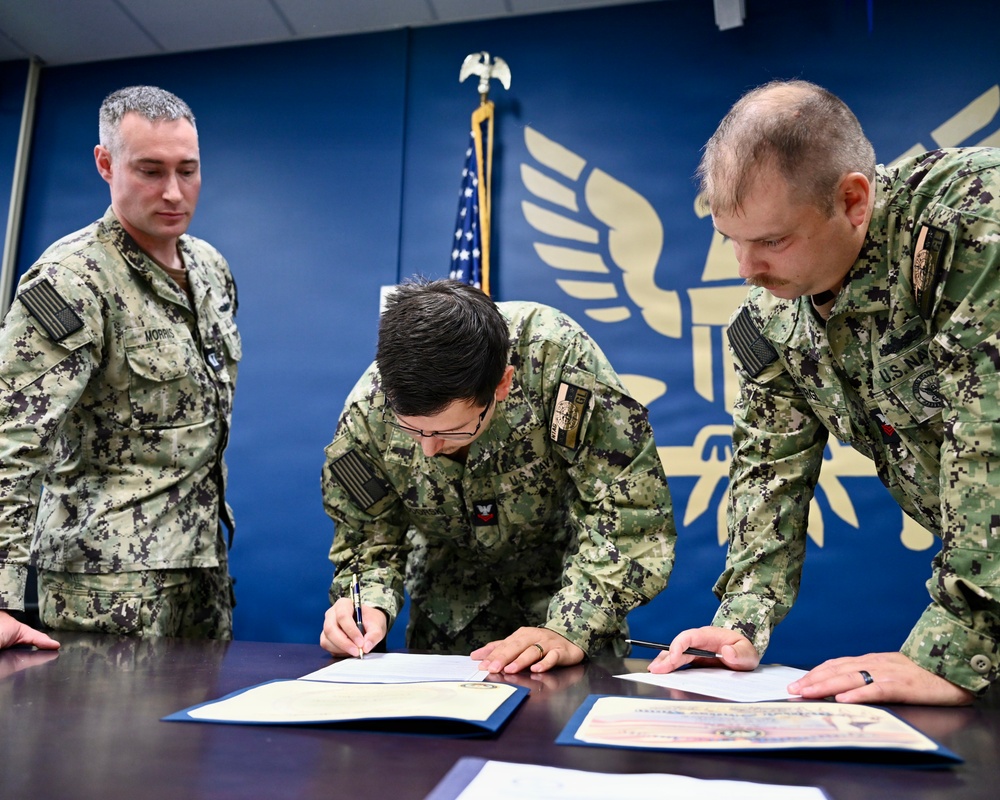 MM2 Fred Chodorski Reenlistment Ceremony
