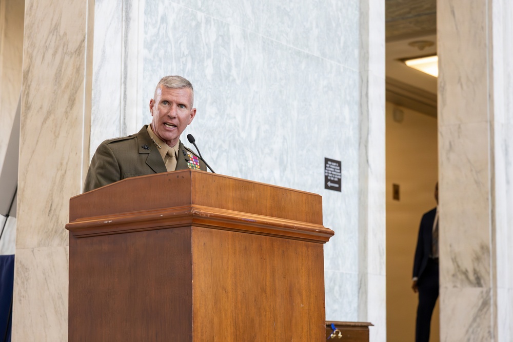 The Commandant, Gen. Eric M. Smith attends the Congressional Sea Service Award Ceremony