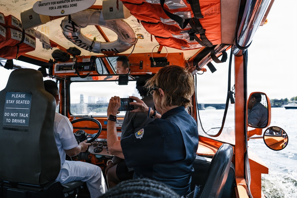 U.S. Navy Sailors Participate in a Boston Duck Boat Tour