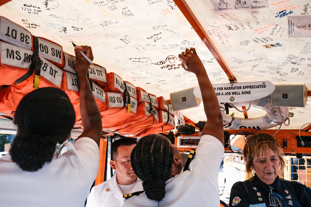 U.S. Navy Sailors Participate in a Boston Duck Boat Tour