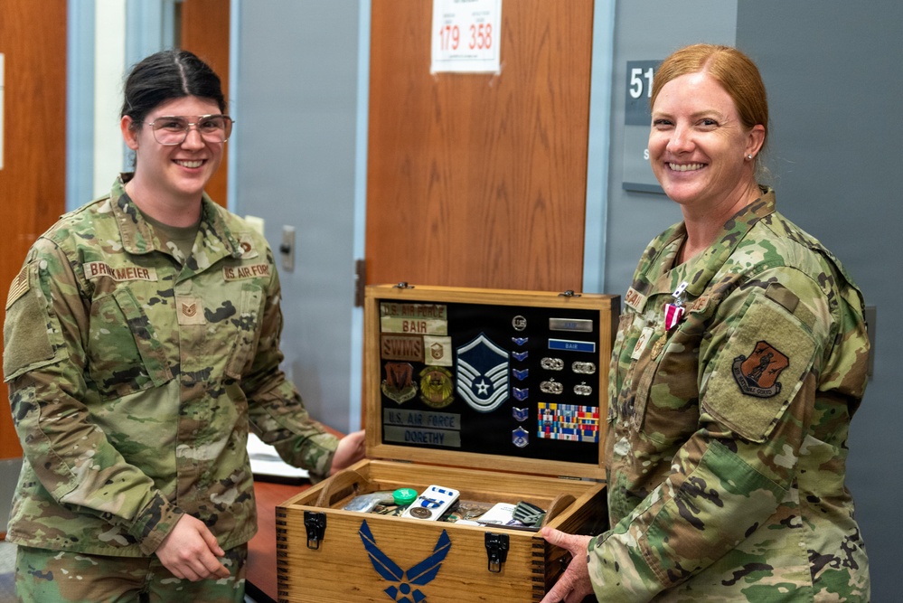 Illinois Air National Guard Master Sgt. Kayla Bair honored at retirement ceremony