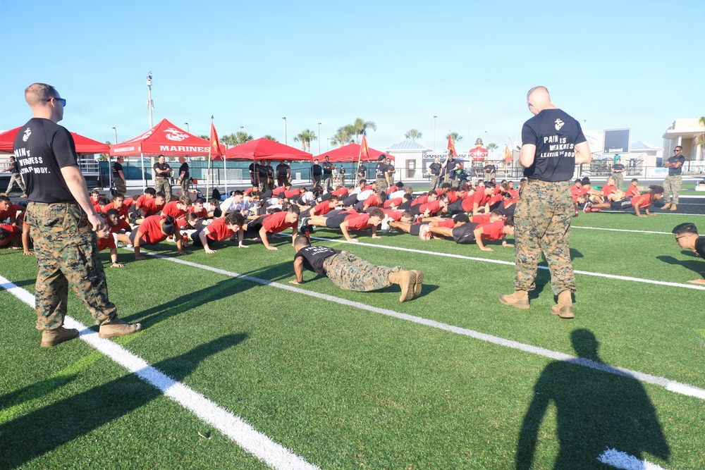 Recruiting Station Tampa Marines host their All-Hands Pool Function at Venice High School