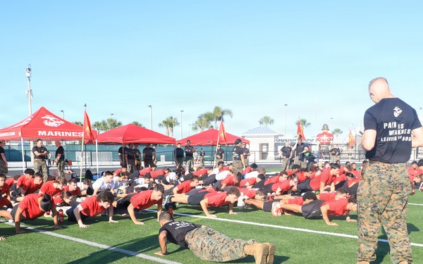 Recruiting Station Tampa Marines host their All-Hands Pool Function at Venice High School