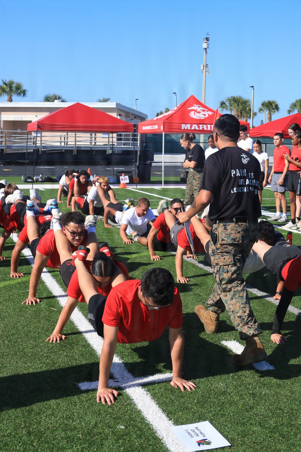 Recruiting Station Tampa Marines host their All-Hands Pool Function at Venice High School