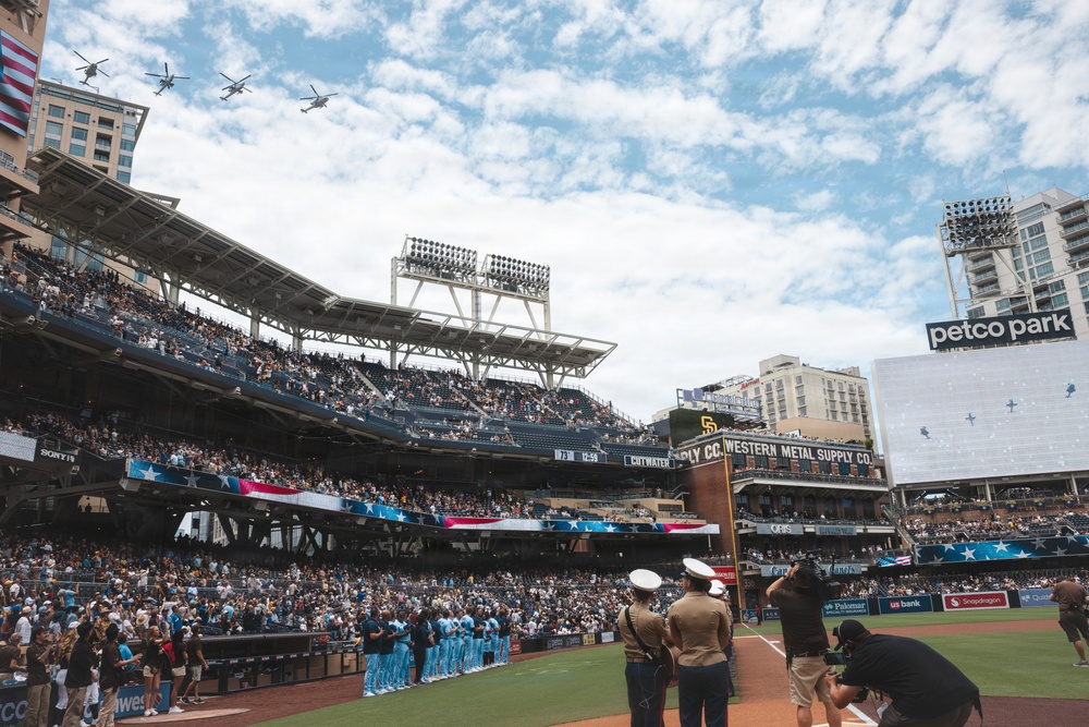 HMLA-169 participates in the San Diego Padres Military Appreciation Game