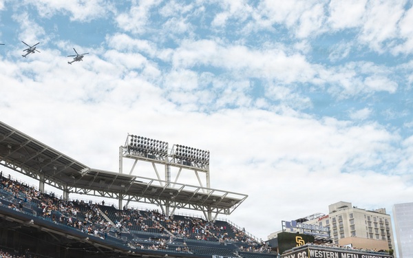 HMLA-169 participates in the San Diego Padres Military Appreciation Game