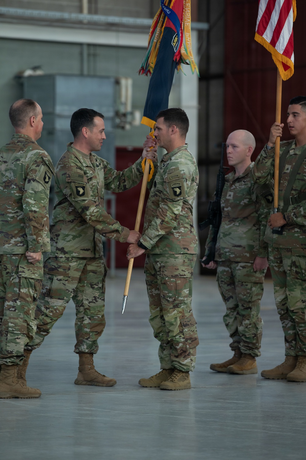 1st Mobile Brigade Combat Team conduct an assumption of responsibility ceremony