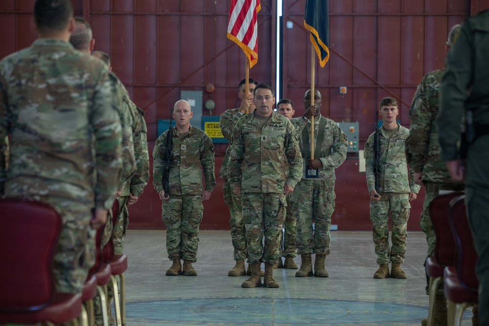 1st Mobile Brigade Combat Team conduct an assumption of responsibility ceremony