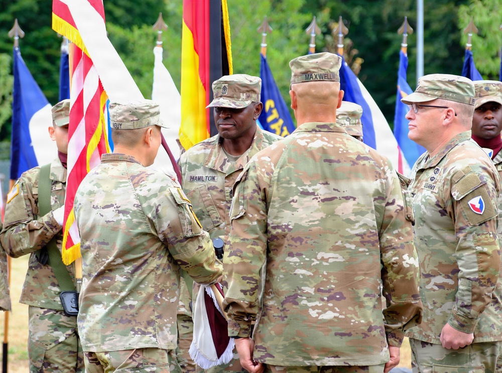 Col. Nguy passes the colors