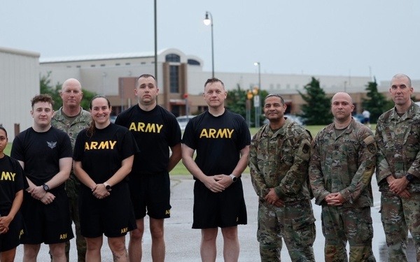 451st ESC Soldiers complete early-morning six-mile ruck march