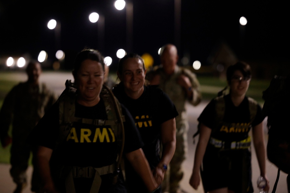 451st ESC Soldiers complete early-morning six-mile ruck march