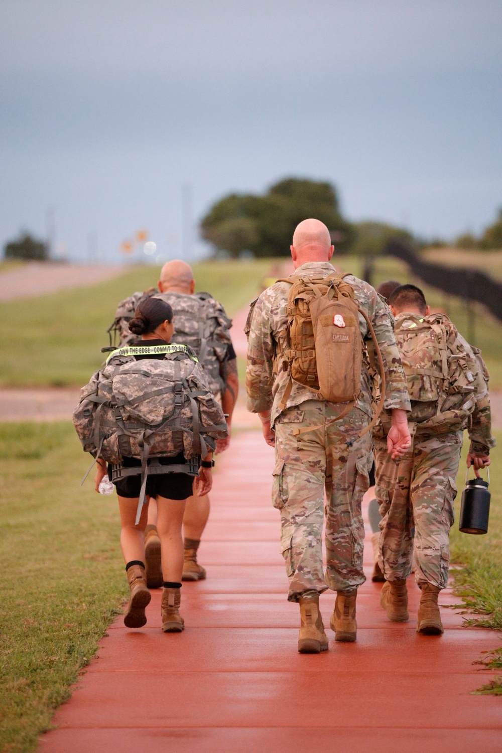 451st ESC Soldiers complete early-morning six-mile ruck march