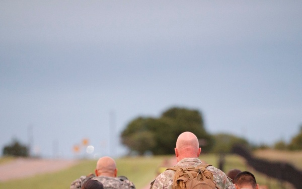451st ESC Soldiers complete early-morning six-mile ruck march