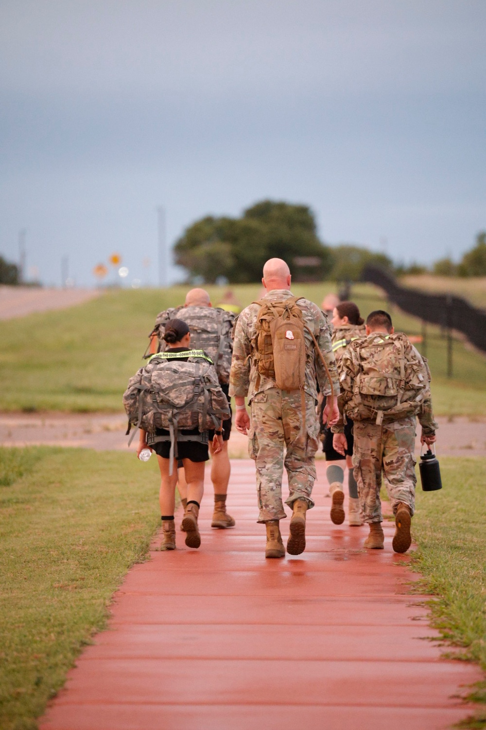 451st ESC Soldiers complete early-morning six-mile ruck march