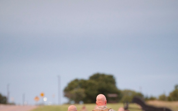 451st ESC Soldiers complete early-morning six-mile ruck march
