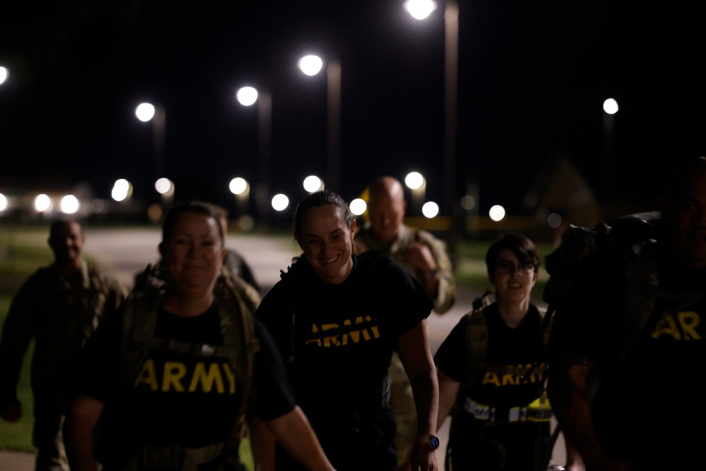 451st ESC Soldiers complete early-morning six-mile ruck march