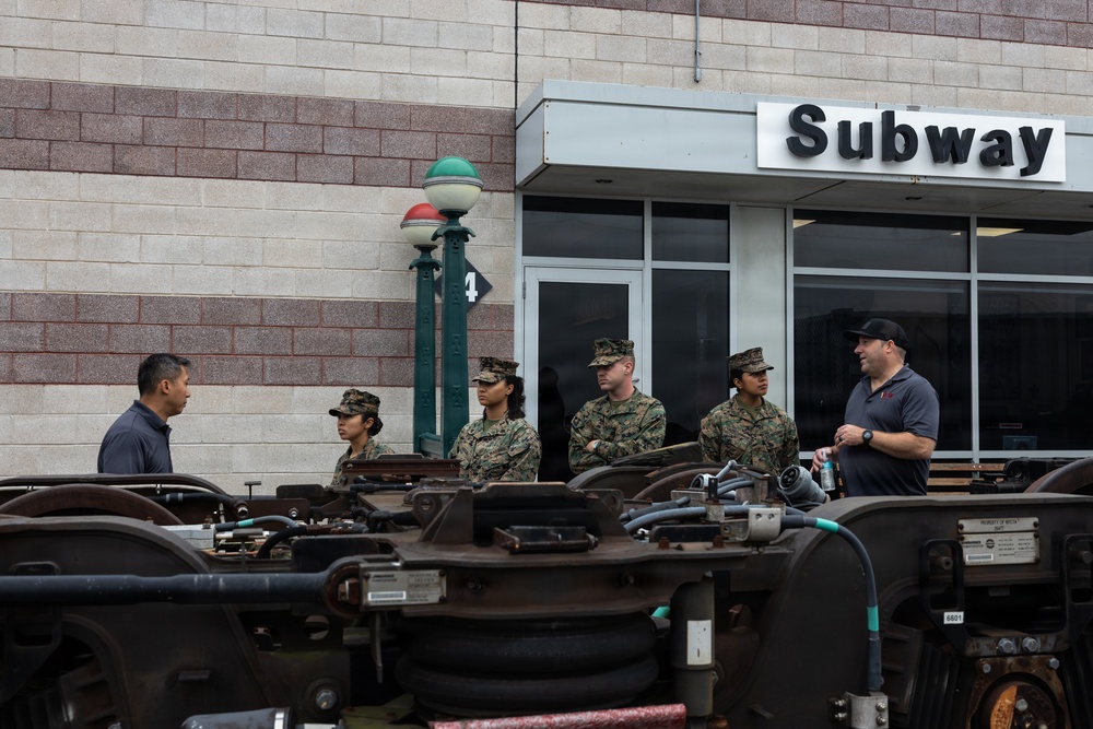 U.S. Marines visit Fire Department of the City of New York Veterans of Foreign Wars Post 12033