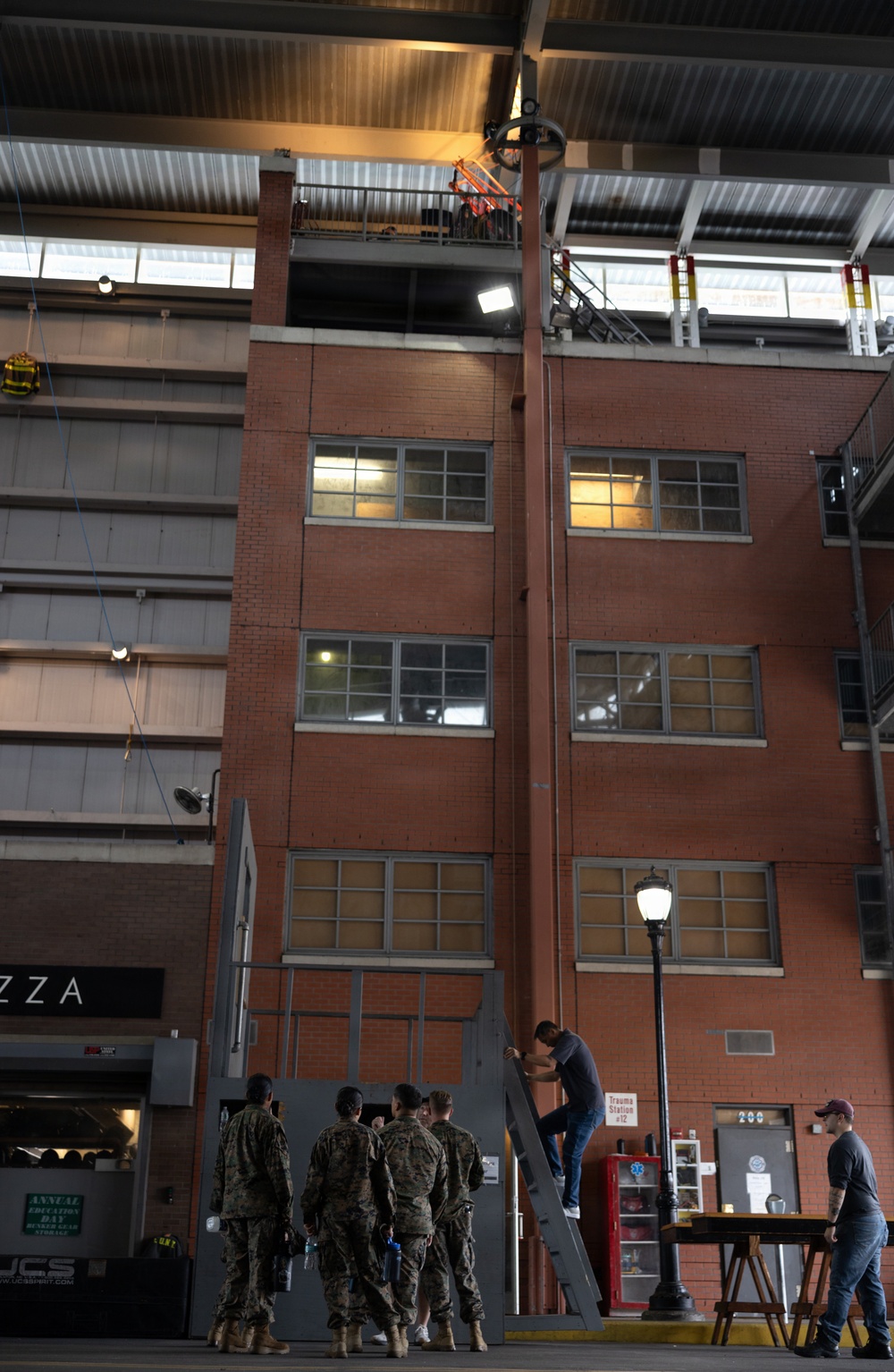 U.S. Marines visit Fire Department of the City of New York Veterans of Foreign Wars Post 12033