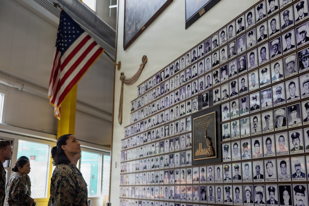 U.S. Marines visit Fire Department of the City of New York Veterans of Foreign Wars Post 12033