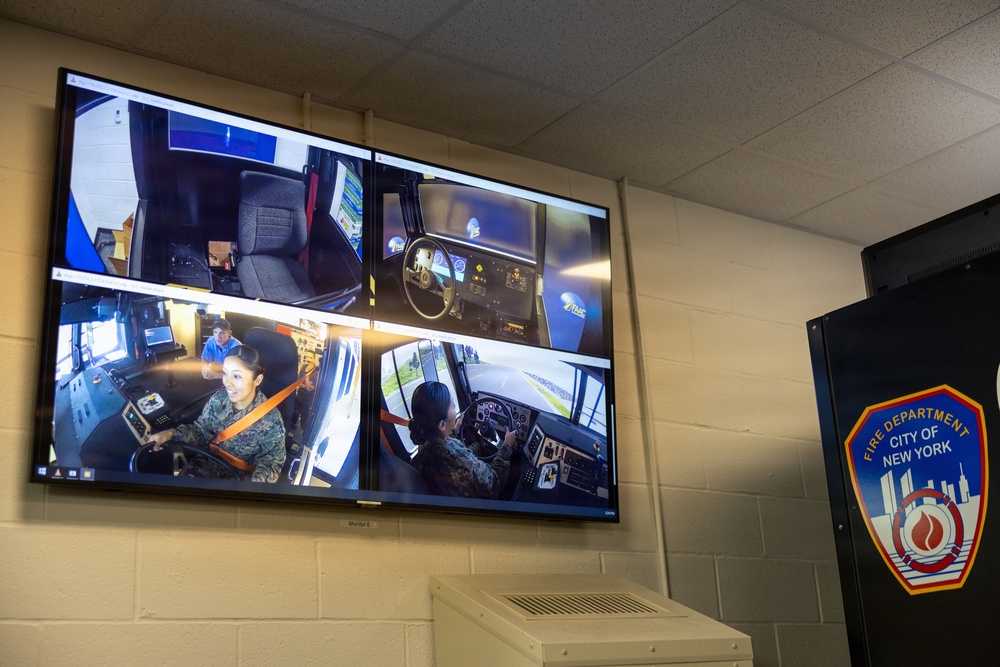 U.S. Marines visit Fire Department of the City of New York Veterans of Foreign Wars Post 12033