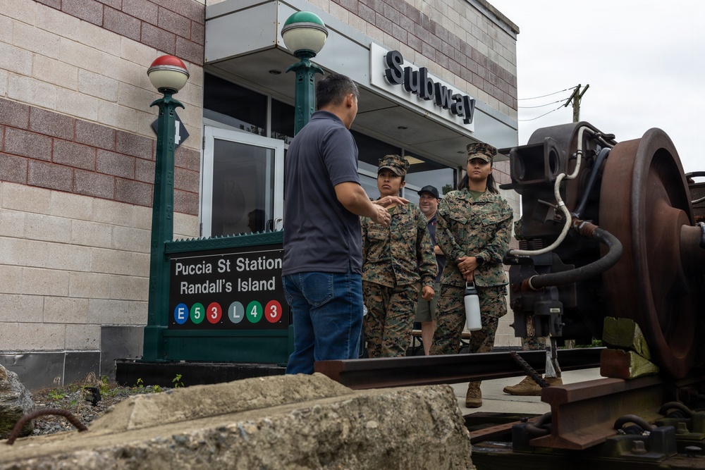 U.S. Marines visit Fire Department of the City of New York Veterans of Foreign Wars Post 12033