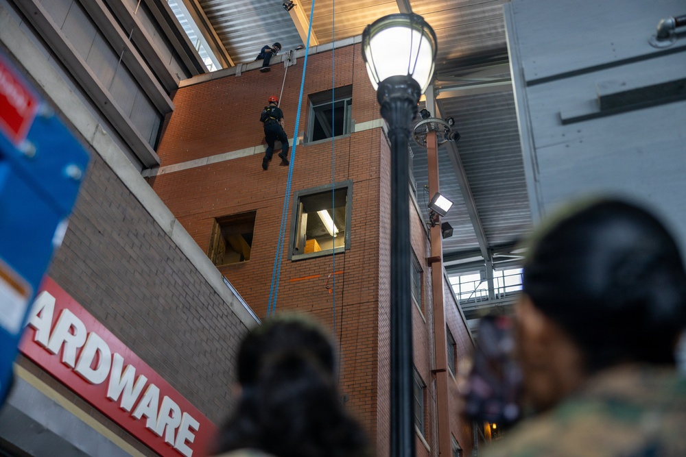 U.S. Marines visit Fire Department of the City of New York Veterans of Foreign Wars Post 12033