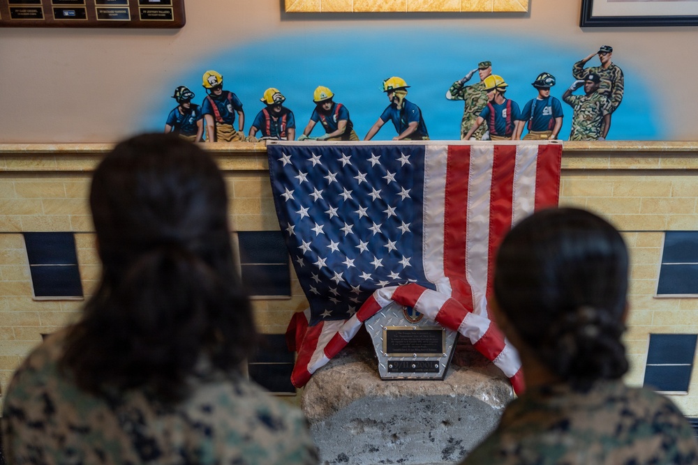 U.S. Marines visit Fire Department of the City of New York Veterans of Foreign Wars Post 12033