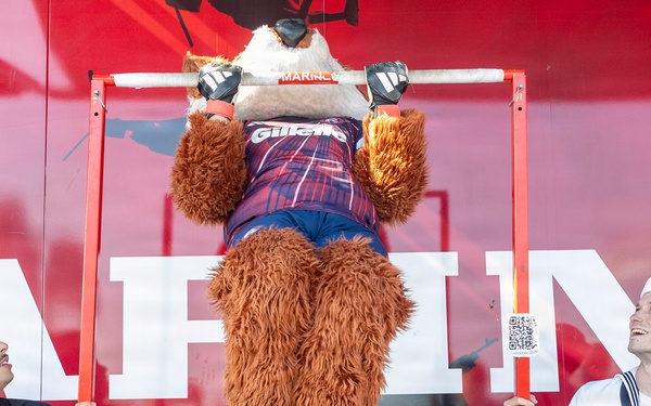 New England Revolution Mascot Slyde the Fox Visits USS Arlington