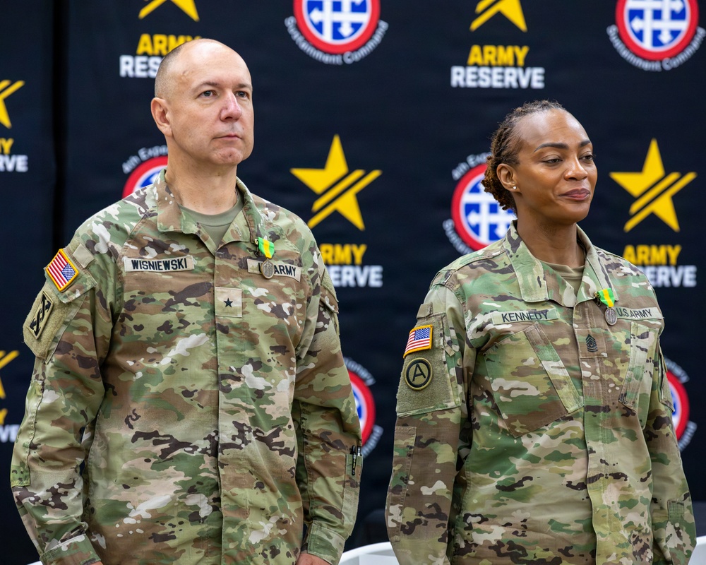 Senior leaders award Mexican Border Defense Medal to 4th Sustainment Command (Expeditionary)