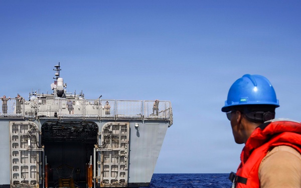 USS Cooperstown Conducts Small Boat Operations in the Atlantic Ocean.