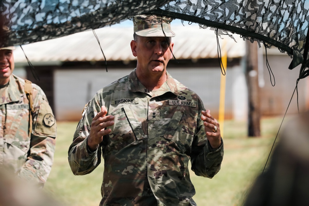 Maj. Gen. Todd Erskine visits 364th Expeditionary Sustainment Command during RIMPAC 2026