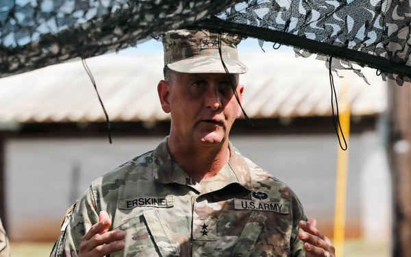 Maj. Gen. Todd Erskine visits 364th Expeditionary Sustainment Command during RIMPAC 2026