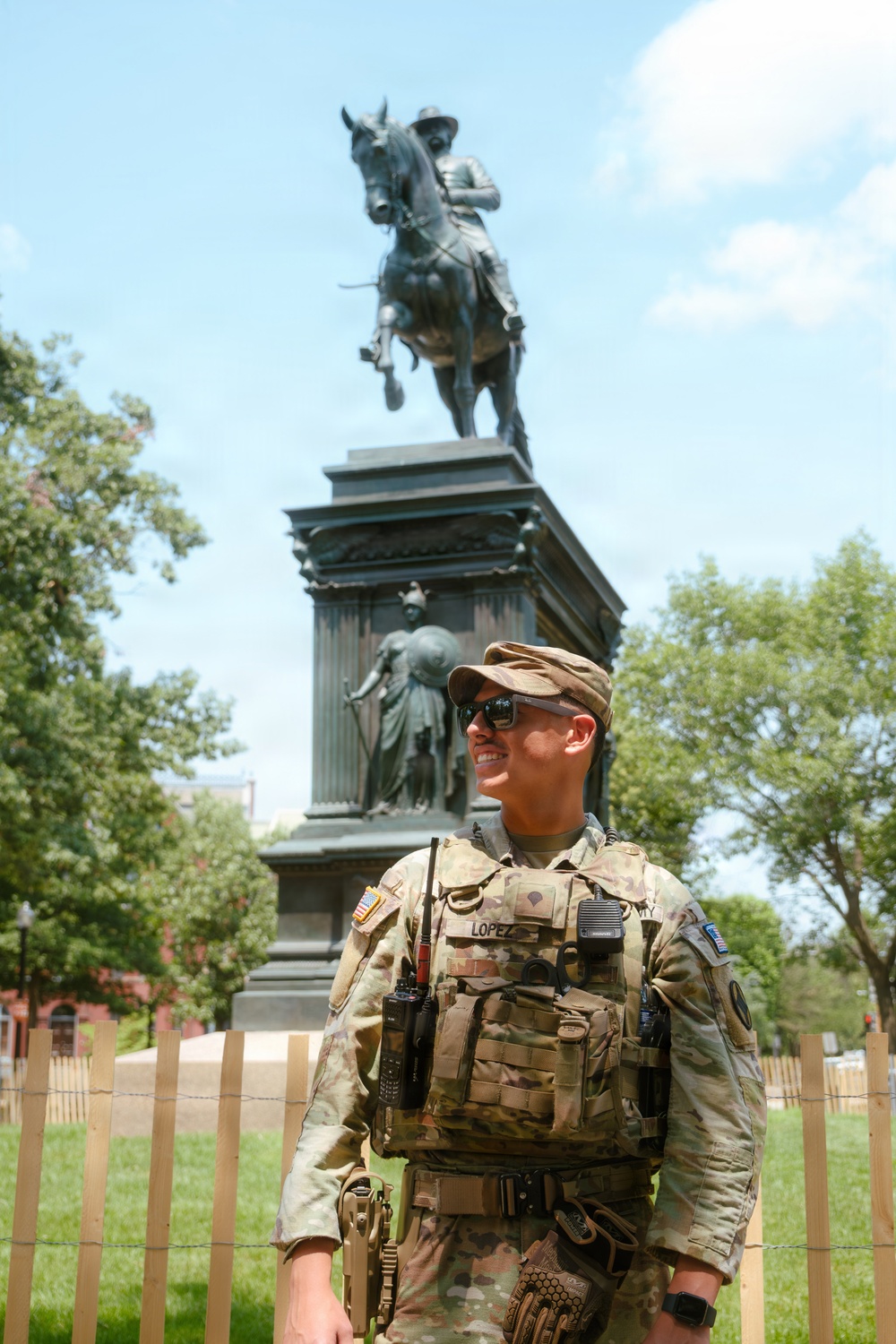 JTF-DC Logan Circle Patrolled by Arkansas Guardsmen