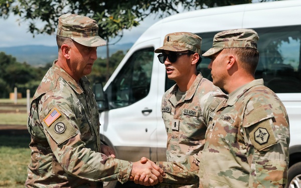Maj. Gen. Todd Erskine visits 364th Expeditionary Sustainment Command during RIMPAC 2026