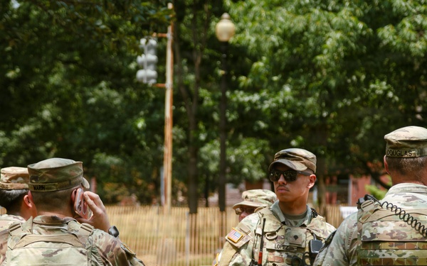 JTF-DC Logan Circle Patrolled by Arkansas Guardsmen