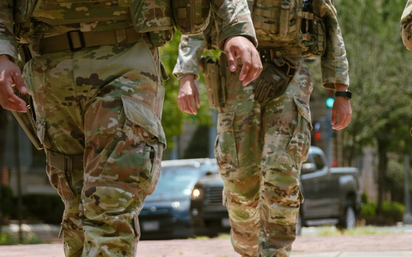 JTF-DC Logan Circle Patrolled by Arkansas Guardsmen