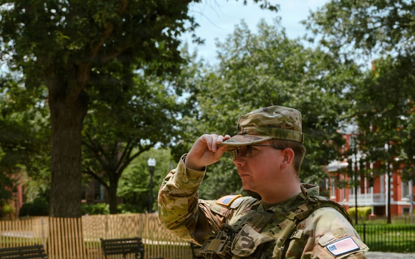 JTF-DC Logan Circle Patrolled by Arkansas Guardsmen