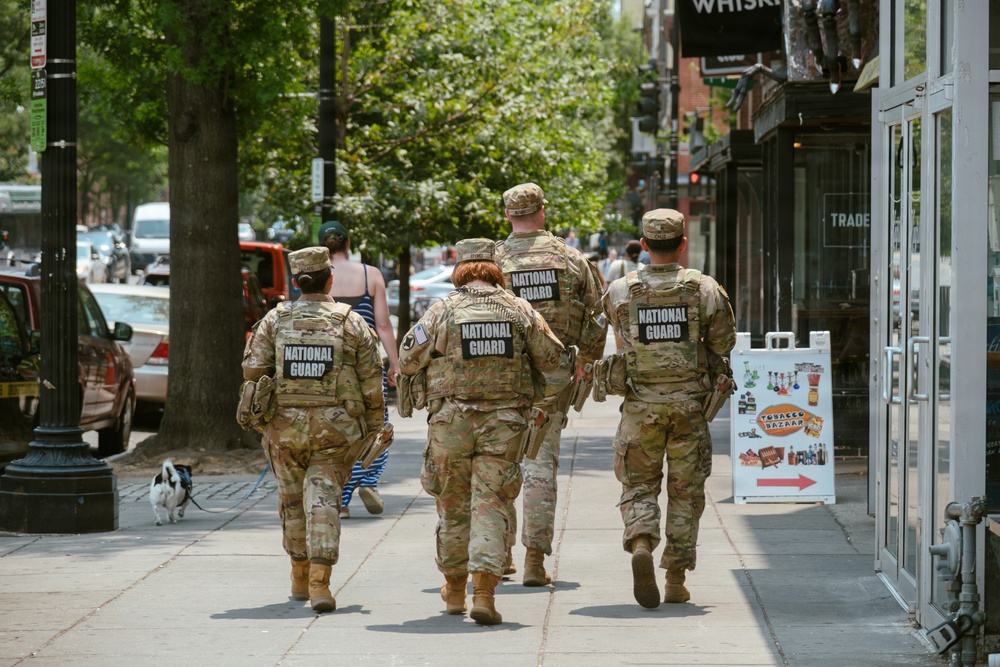 JTF-DC Logan Circle Patrolled by Arkansas Guardsmen